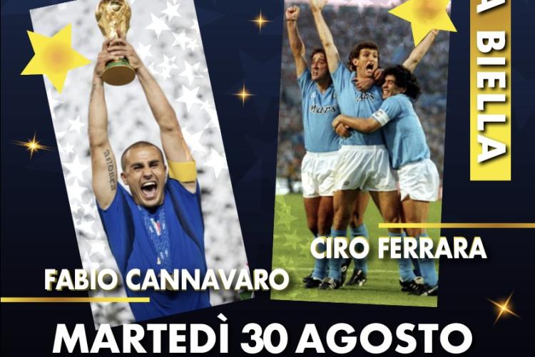Cannavaro e Ferrara ospiti a Campioni sotto le stelle