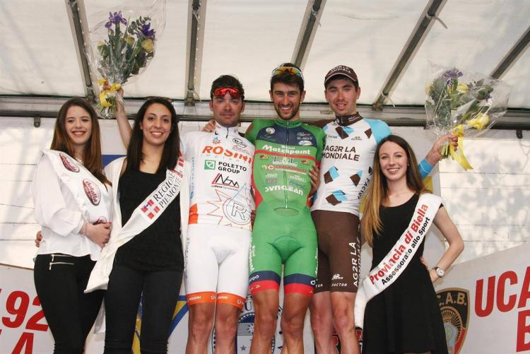 Il podio del 2017 del Giro della Provincia di Biella