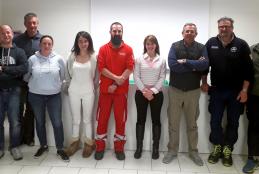 I partecipanti al corso per l'uso del defibrillatore