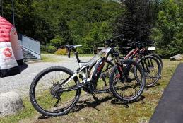 La postazione e-bike di quest'estate a Oropa